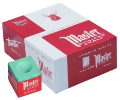 Master Chalk (Box Of 144 Cubes) -Passion Billiards chm144 green 01