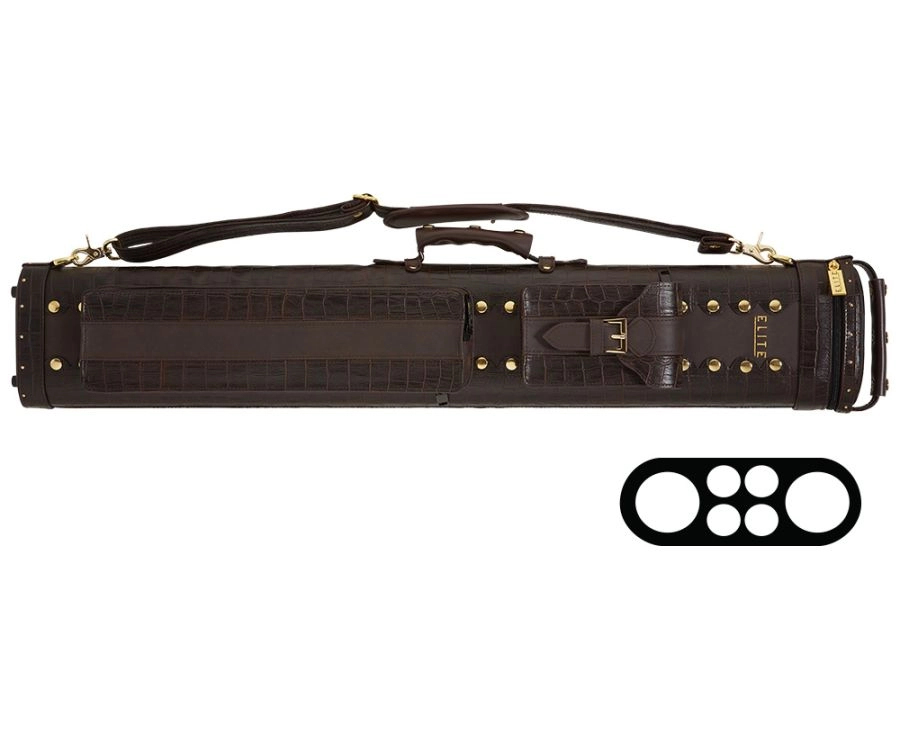 Elite 2 Butt 4 Shaft Brown Leather Case 2 Elite 2 Butt 4 Shaft Brown Leather Case - Image 2