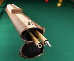 Elite 2x2 Grey Vintage Cue Case -Passion Billiards ecv22 chestnut 02 1