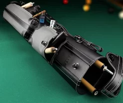 Elite 3x7 Vintage Cue Case Black -Passion Billiards ecv37 grey 01 2