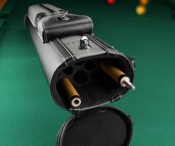 Elite 3x7 Vintage Leather Cue Case Chestnut -Passion Billiards ecv37 grey 02 1