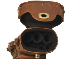 Instroke Buffalo 3 Butt 5 Shaft Leather Case -Passion Billiards isb35 open