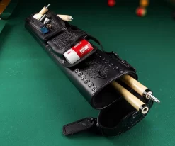 Instroke Southwest 2 Butt 4 Shaft Leather Case -Passion Billiards issw24 black 01