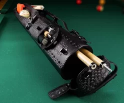 Instroke Southwest 3 Butt 5 Shaft Leather Case -Passion Billiards issw35 black 01