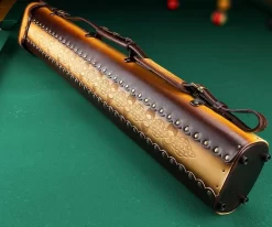 Instroke Tooled 3 Butt 5 Shaft Leather Case -Passion Billiards ist35 rust 02