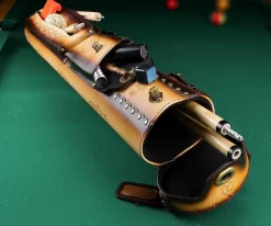 Instroke Tooled 3 Butt 7 Shaft Leather Case -Passion Billiards ist37 rust 01 2