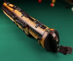 Instroke Tooled 3 Butt 7 Shaft Leather Case -Passion Billiards ist37 rust 03