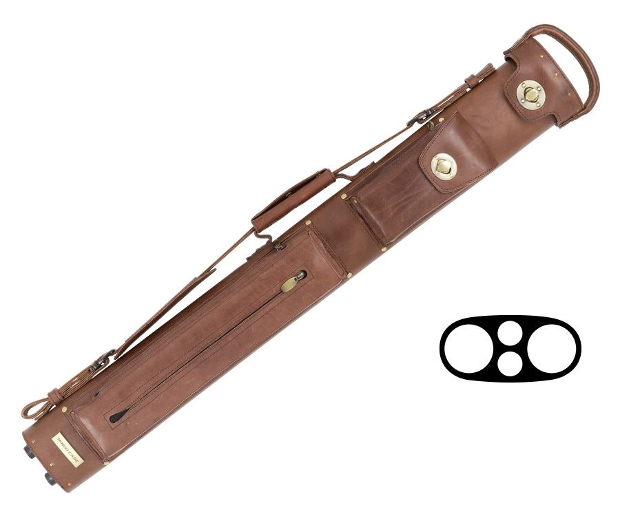 Tango Pampa Chestnut 2 Butt 2 Shaft Leather Cue Case 1 Tango Pampa Chestnut 2 Butt 2 Shaft Leather Cue Case