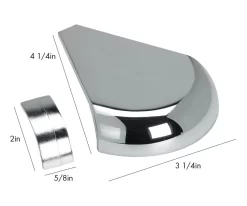 Corner/Side Castings Plastic With Chrome Finish (Set Of 6)