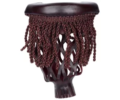 Burgundy Fringe Leather Pocket Set (Set Of 6) 7 Burgundy Fringe Leather Pocket Set (Set Of 6) -Passion Billiards tppk10 01 3